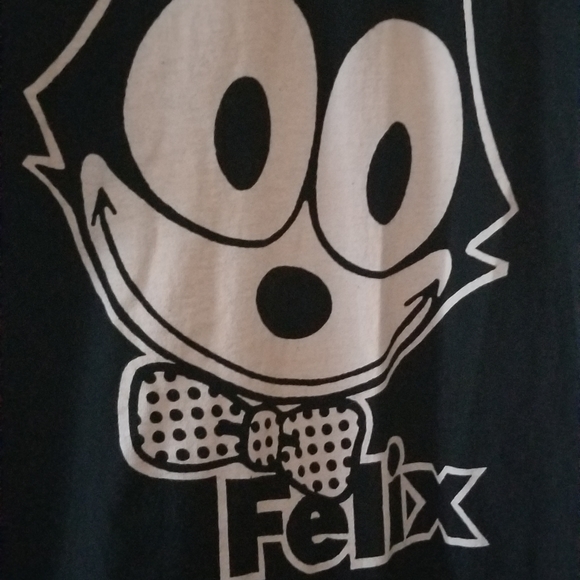 Felix the Cat with bow tie black XL t-shirt - Picture 2 of 3